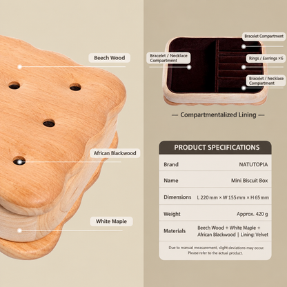 Mini Biscuit Box with English product specifications